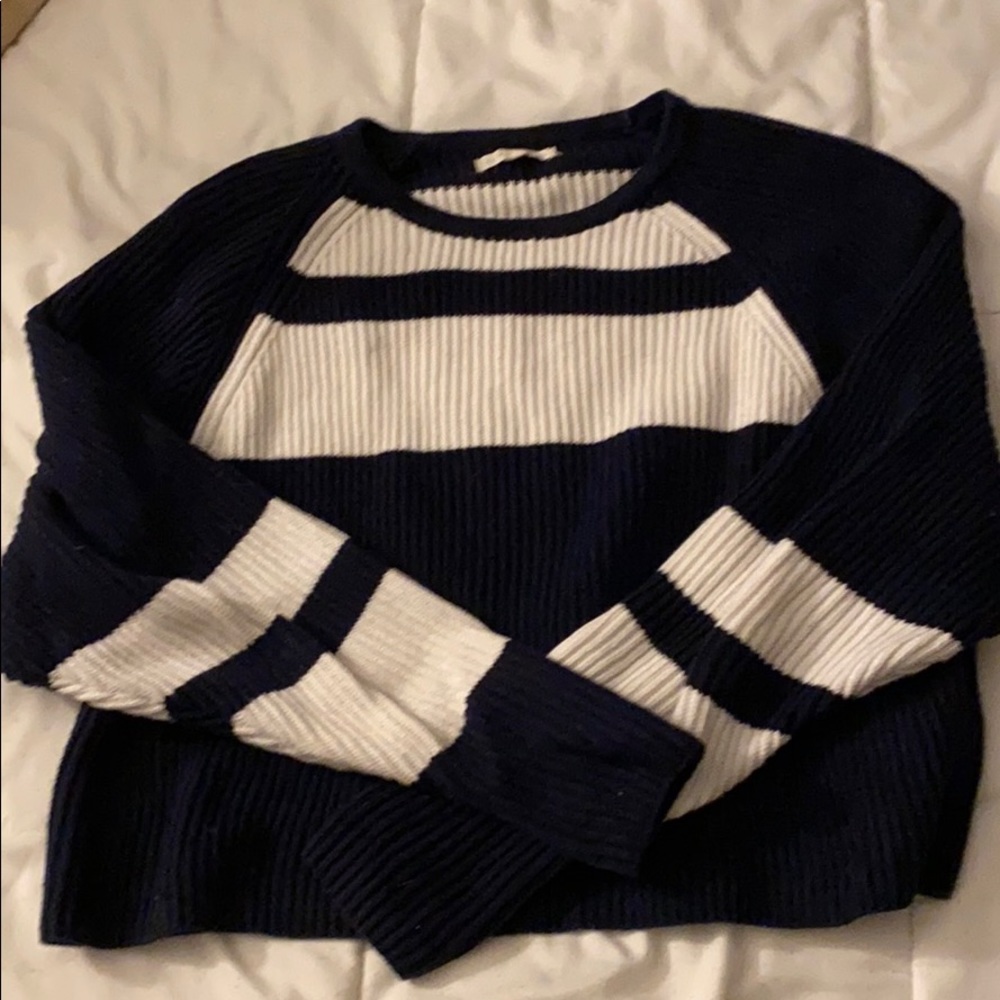 LA Hearts Navy blue cropped sweater